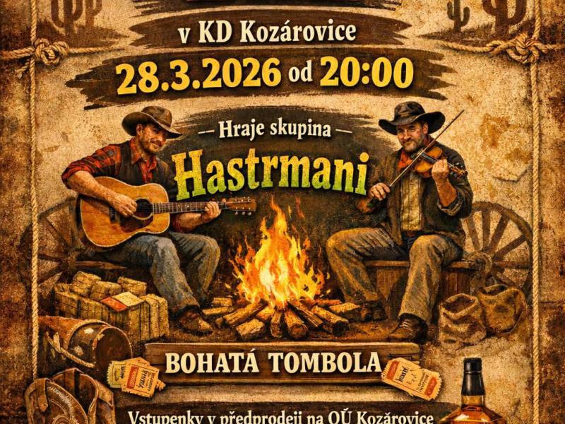 COUNTRY BÁL 28.3.2026 v Kozárovicích